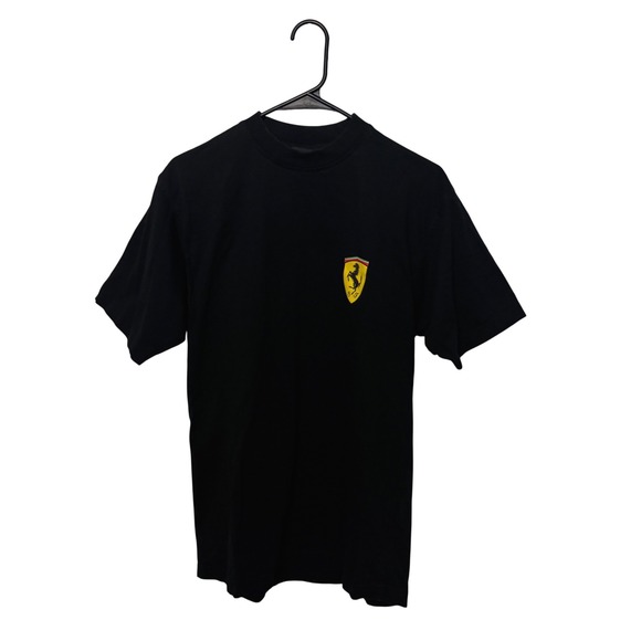 Vintage Ferrari T-Shirt Mens Small Black 2002 F1 Racing Grand Prix World Tour
